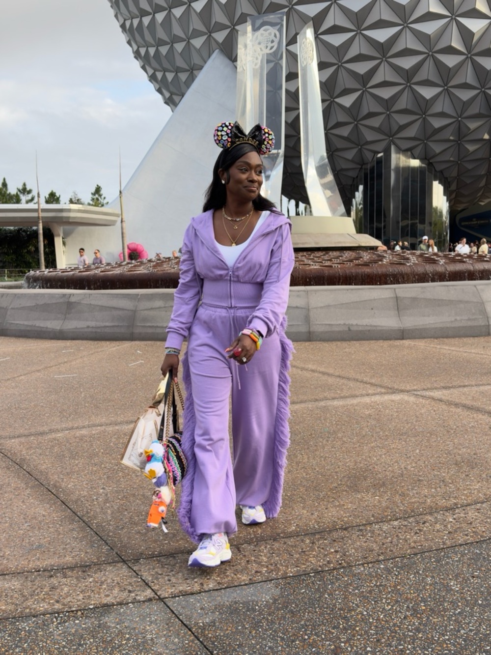 Lavender Zip-Up Hoodie & Wide-Leg Joggers Set - Brand Unspecified - Picture 4 of 7